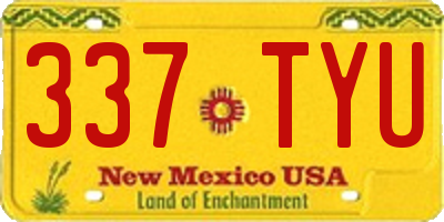 NM license plate 337TYU
