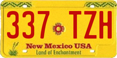 NM license plate 337TZH