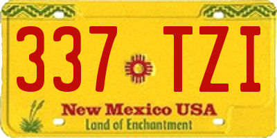 NM license plate 337TZI