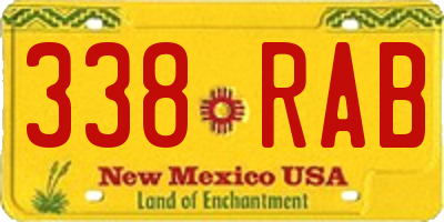 NM license plate 338RAB