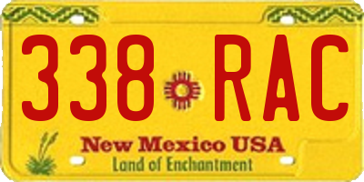 NM license plate 338RAC