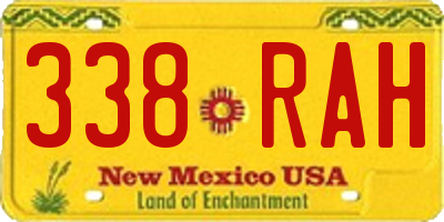 NM license plate 338RAH