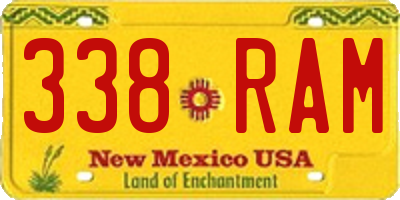 NM license plate 338RAM