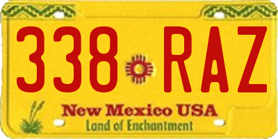 NM license plate 338RAZ