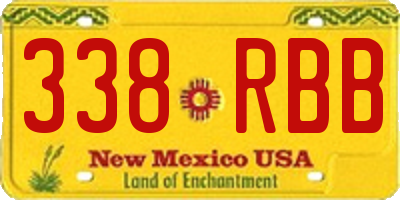 NM license plate 338RBB