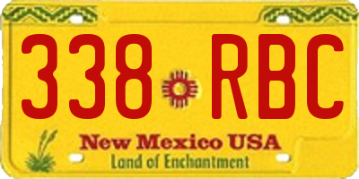 NM license plate 338RBC
