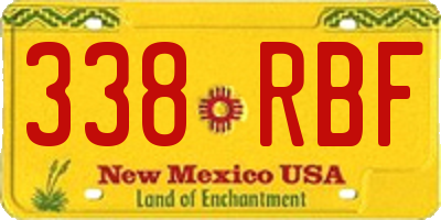 NM license plate 338RBF