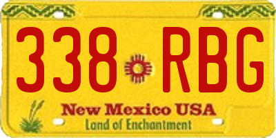 NM license plate 338RBG