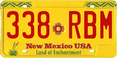 NM license plate 338RBM