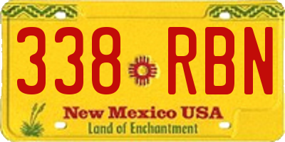 NM license plate 338RBN