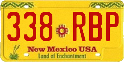 NM license plate 338RBP