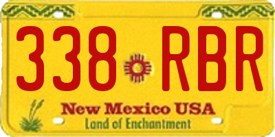 NM license plate 338RBR