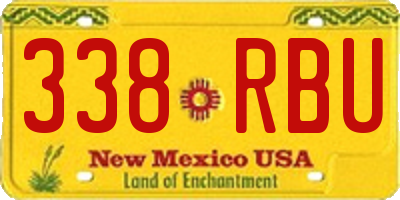NM license plate 338RBU