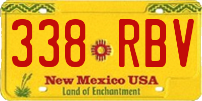 NM license plate 338RBV