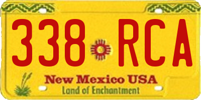 NM license plate 338RCA