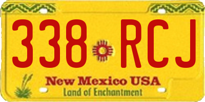 NM license plate 338RCJ
