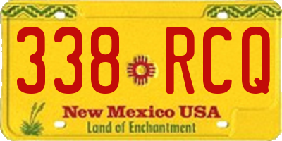 NM license plate 338RCQ