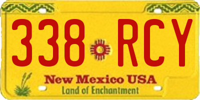 NM license plate 338RCY