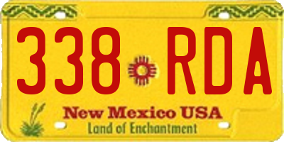 NM license plate 338RDA