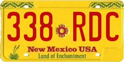 NM license plate 338RDC