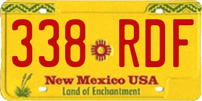 NM license plate 338RDF