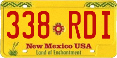 NM license plate 338RDI