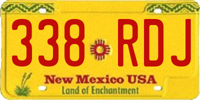 NM license plate 338RDJ