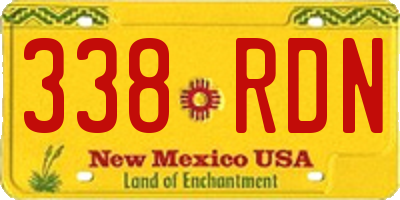 NM license plate 338RDN