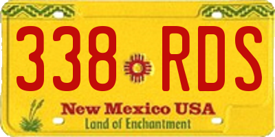 NM license plate 338RDS