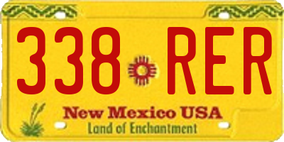 NM license plate 338RER