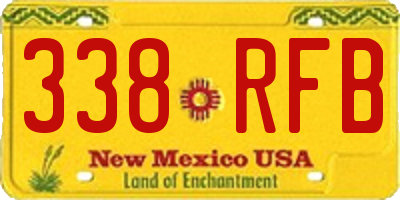 NM license plate 338RFB