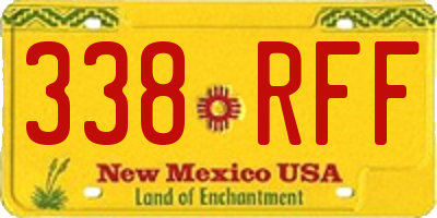 NM license plate 338RFF