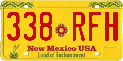 NM license plate 338RFH