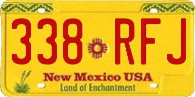 NM license plate 338RFJ