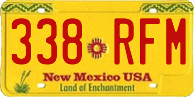 NM license plate 338RFM