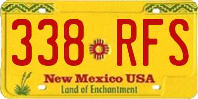 NM license plate 338RFS