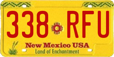 NM license plate 338RFU