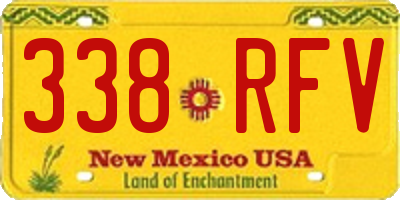 NM license plate 338RFV