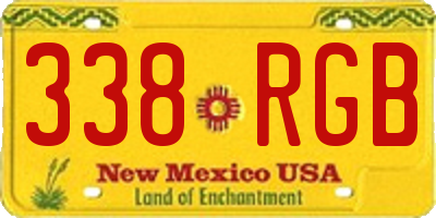 NM license plate 338RGB