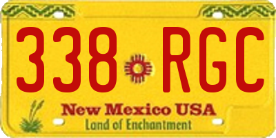 NM license plate 338RGC