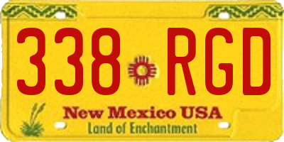 NM license plate 338RGD