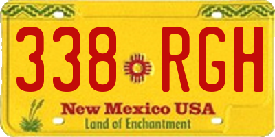 NM license plate 338RGH