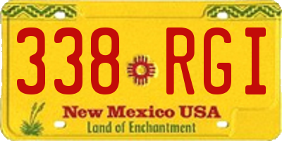 NM license plate 338RGI