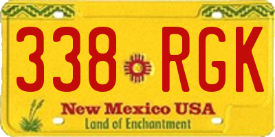 NM license plate 338RGK