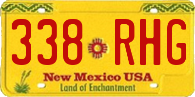 NM license plate 338RHG