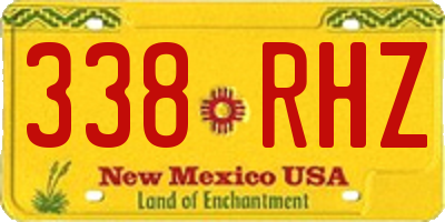 NM license plate 338RHZ