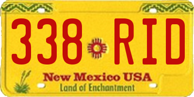NM license plate 338RID