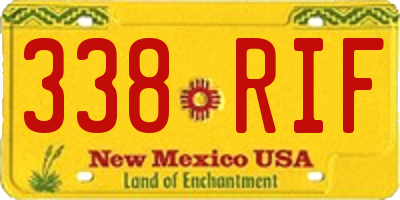 NM license plate 338RIF