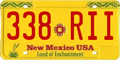 NM license plate 338RII
