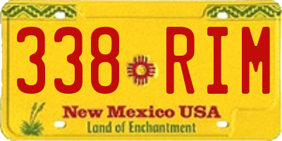 NM license plate 338RIM